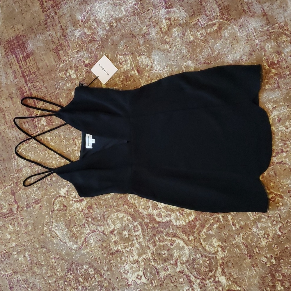 Superdown Plunging Neckline Mini Strappy Dress